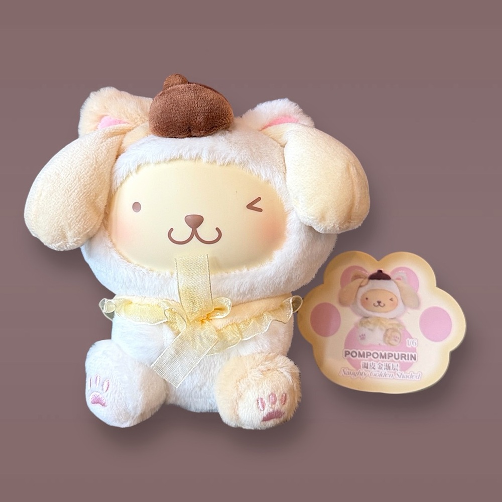 Sanrio Characters Play With kittens series Plush pendant- Pompompurin - Picture 14 of 16
